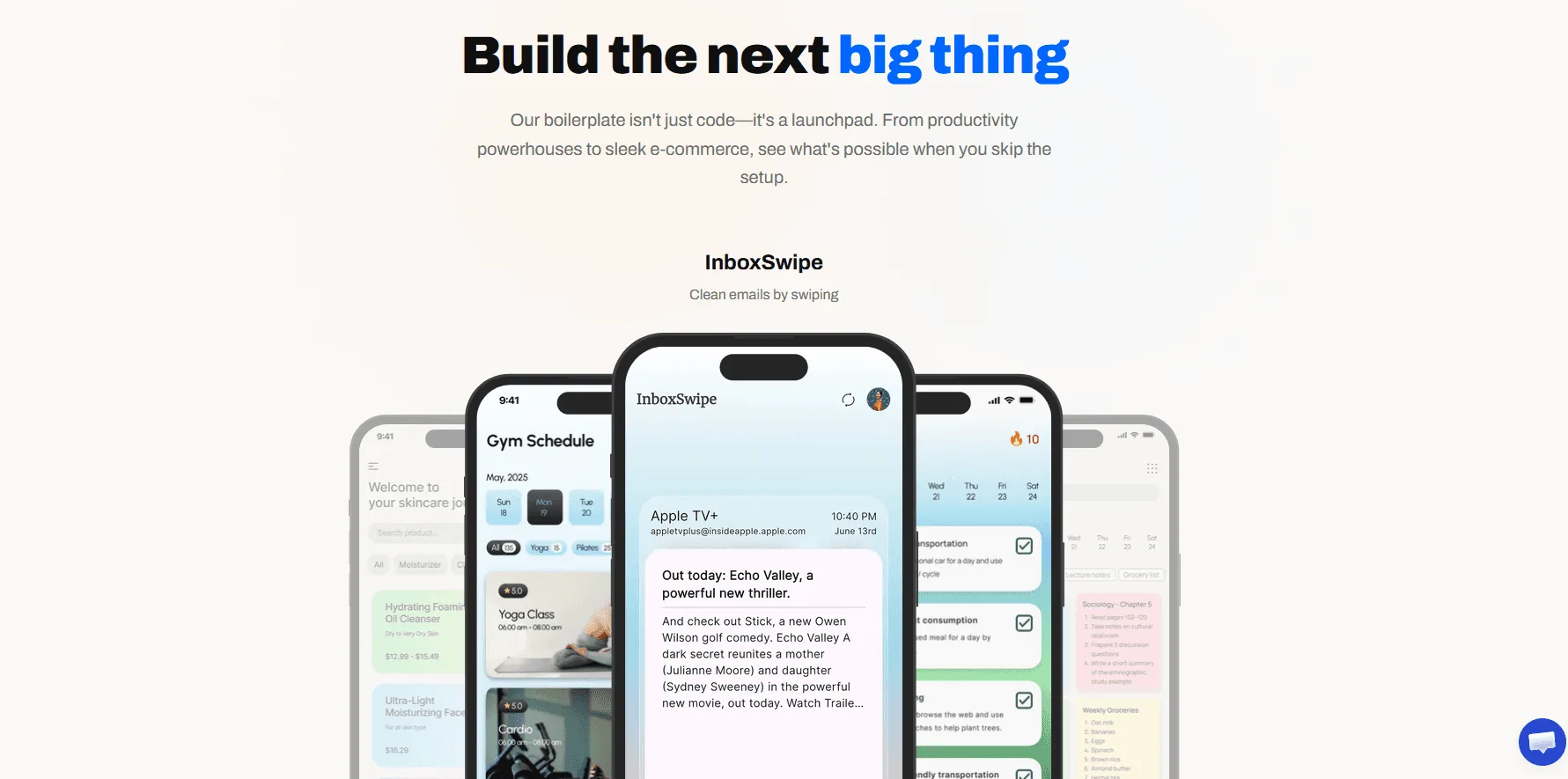 Flutter Boilerplate features section